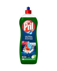 Ultra Power Hand Dishwashing Liquidwith 5+ Self-Degreasing Action Power Long-Lasting Formula For Stains Removal And Elimination Of Unpleasant Odours Apple 1Liters