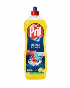 Ultra Power Hand Dishwashing Liquidwith 5+ Self-Degreasing Action Power Long-Lasting Formula For Stains Removal And Elimination Of Unpleasant Odours Lemon Lemon 1Liters