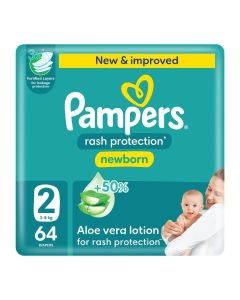 Aloe Vera Taped Diapers Size 2 Jumbo Pack 64 Count