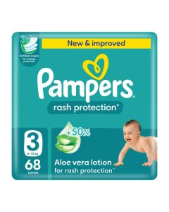 Rash Protection Size 3 Taped Diapers Size 3 6-10 Kg Mega Pack 68 Count