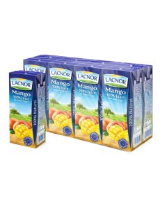 100% Juice, No Added Sugar, Mango 180ml Pack of 8