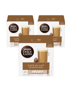 Dolce Gusto Coffee Capsules Cafe Au Lait 160grams Pack of 3