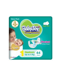 Compressed Diamond Pad Diaper, Size 1, Newborn, 0-4 Kg, Value Pack, 44 Diapers