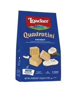 Quadratini Coconut Wafers 125grams