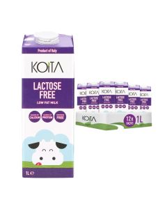 Lactose Free Low Fat Milk Plain 1Liters Pack of 12