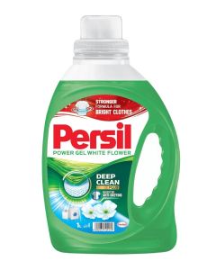 Power Gel Liquid Laundry Detergent With Deep Clean Technology White Flower Green 1Liters
