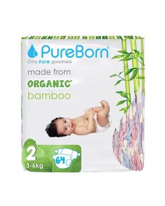 Organic Diapers Size 2 Twin Value Pack 64 Count Assorted