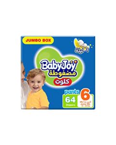 Compressed Culotte Pants Diaper, Size 6, Junior XXL, 16-23 Kg, Jumbo Box, 64 Diapers