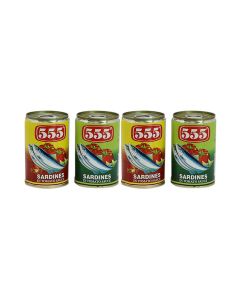Hot Sardines And Sardines In Tomato Sauce 155grams Pack of 4
