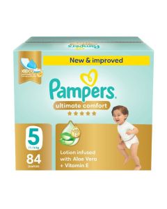 Ultimate Comfort Size 5 Taped Diapers 11-16 Kg Giant Saving Box 84 Count