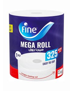 Sterilized Kitchen Towel Mega Roll, 1500 Sheets White 325meter