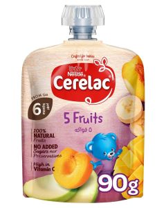 5 Fruits Pouch Puree Mixed Fruits 90grams