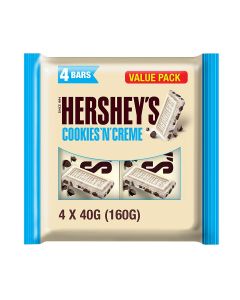 Candy Bar, Cookies ‘N’ Creme Flavour Value Pack, 4 Bars 40grams Pack of 4