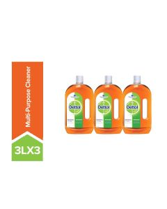 3-Piece Antiseptic Liquid Disinfectant Brown 1x3Liters
