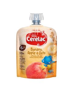 Apple, Banana And Oats Pouch Puree 90grams