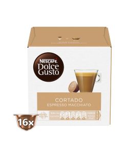 Dolce Gusto Espresso Coffee Capsules Cortado 6.3grams Pack of 16