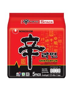 Shin Ramyun Noodle Soup 120grams Pack of 5