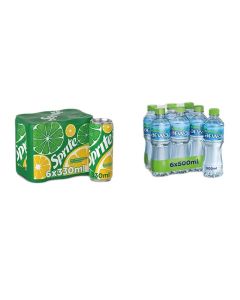 Carbonated Soft Drink Cans With Arwa Water Pet Bottle 330+500ml Pack of 12
