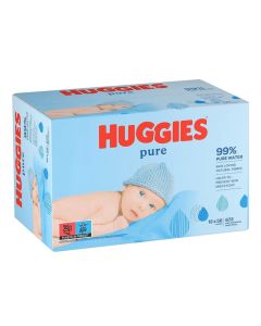 Huggies Pure Baby Wipes, 99% Pure Water Wipes, 12 Pack x 56 Wipes (672 Wipes)