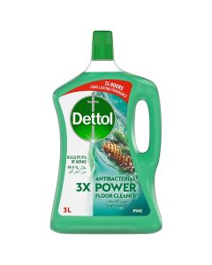 Dettol Antibacterial Floor Cleaner Pine Scent, 3L Green 3Liters