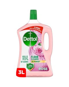 Dettol Antibacterial Floor Cleaner Rose Scent, 3L Pink 3Liters