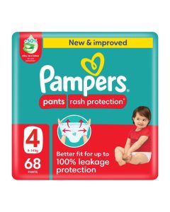 Rash Protection Size 4 Pants Diapers 9-14 Kg Giant Pack 68 Count