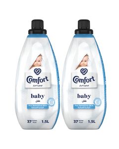 Concentrated Fabric Softener For Sensitive Skin Baby And Whole Family Pack Of 2 White 1.5Liters