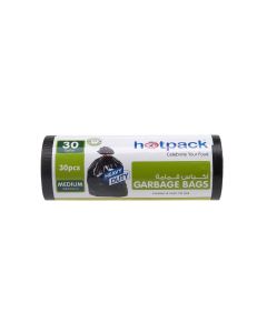 Hotpack Garbage Bag Roll 65X95cm, 30 Pieces Black 65x95cm