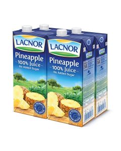 Pineapple 100 Percent Juice, No Added Sugar 1Liters Pack of 4