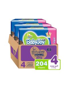 Compressed Culotte Pants Diaper, Size 4, Large, 9-14 Kg, Giant Box, 204 Diapers
