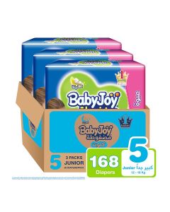 Compressed Culotte Pants Diaper, Size 5, Junior, 12-18 Kg, Giant Box, 168 Diapers