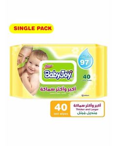 Thick and Large Wet Wipes, Scented, 40 Wipes