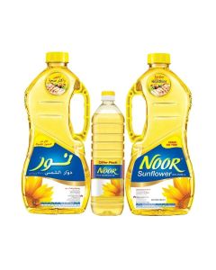 Pure Sunflower Oil, 2 × 1.5 Liter + 500ml 3500ml Pack of 3