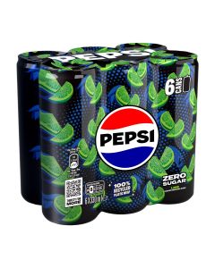 Zero Lime Flavor No Sugar Carbonated Soft Drink Can Lime Yellow 330.0ml Pack of 6