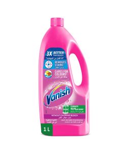 Vanish Liquid Fabric Stain Remover 1L - Coloured & White Clothes pink 1Liters