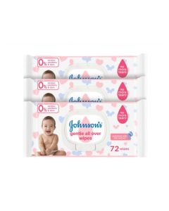 Baby Wipes Gentle all Over,72 pcs, Pack of 3