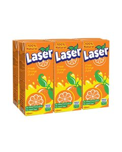 Laser Orange Juice No Sugar Orange 180ml Pack of 6