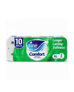 Long Lasting Absorbent Sterilized Soft Flushable Toilet Paper 2 Ply 250 Sheets Pack of 10 White