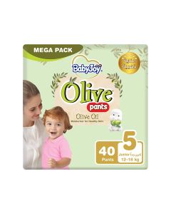 Olive Pants, Size 5, Junior, 12-18 Kg, Mega Pack, 40 Diapers