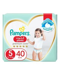 Premium Care Diaper Pants, Size 5, 12-18 KG, 40 Diaper