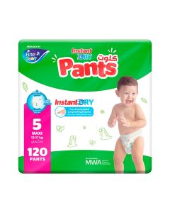 Baby Instant Dry Pants Size 5 Maxi 12-17kg 120 Diapers