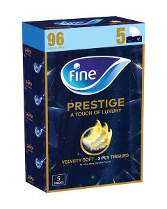Facial Tissue 96 Sheets 3 Ply Pack of 5 White