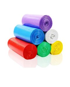 ECVV Garbage Bags 45x50cm (10 Rolls, 250 Bags) Bio-Degradable Plastic Disposal Garbage Bag Small, Bin Liners for Home, Kitchen & Offices, Mix Color Mix Colour 10 Rolls, 250Bags 45x50cmcm