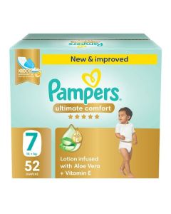 Ultimate Comfort Taped Diapers Size 7 (15+ Kg) Giant Saving Box - 52 Count