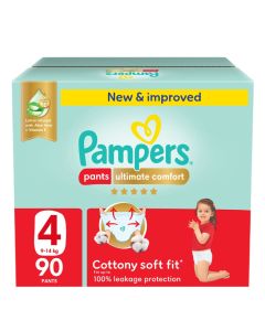 Ultimate Comfort Pant Diapers Size 4 9-14kg Lotion Infused With Aloe Vera And Vitamin E