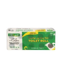 Packwell Toilet roll 250 sheets pack of 10 pcs rolls Softness Bathroom Tissue Roll white