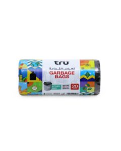 Garbage Bags Roll Black 30 Gallon, Medium (Kitchen Bin), 60x90cm - 20 Bags Black