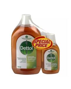 Antibacterial Surface Floor Cleaner Liquid, Dettol Antiseptic Liquid, 500ml + 125ml Orange