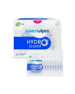 WaterWipes HydroCool Cooling Wipes, XL Body Cleaning Wipe, Stay Fresh & Cool On-the-Go Instant Skin Cooling, Odor & Sweat Removal, Ideal for Gym, Travel & Outdoor Use, 64 Count (8 pack)