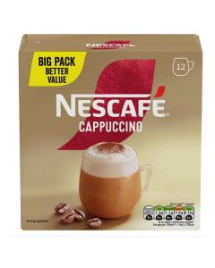 Nescafe Cappuccino Sachets (12 pack) 12Count Pack of 12